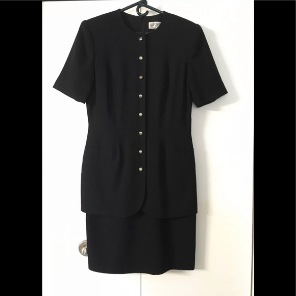 Kasper A.S.L.Midi Dress 8🌟Logo Buttons Front Career Workwear Officially Classic - Picture 2 of 13